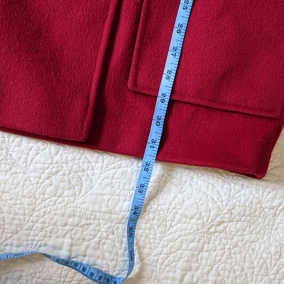 CASSIDY Vtg Wool Double Breasted Pea Coat Red 8 - Picture 5 of 6
